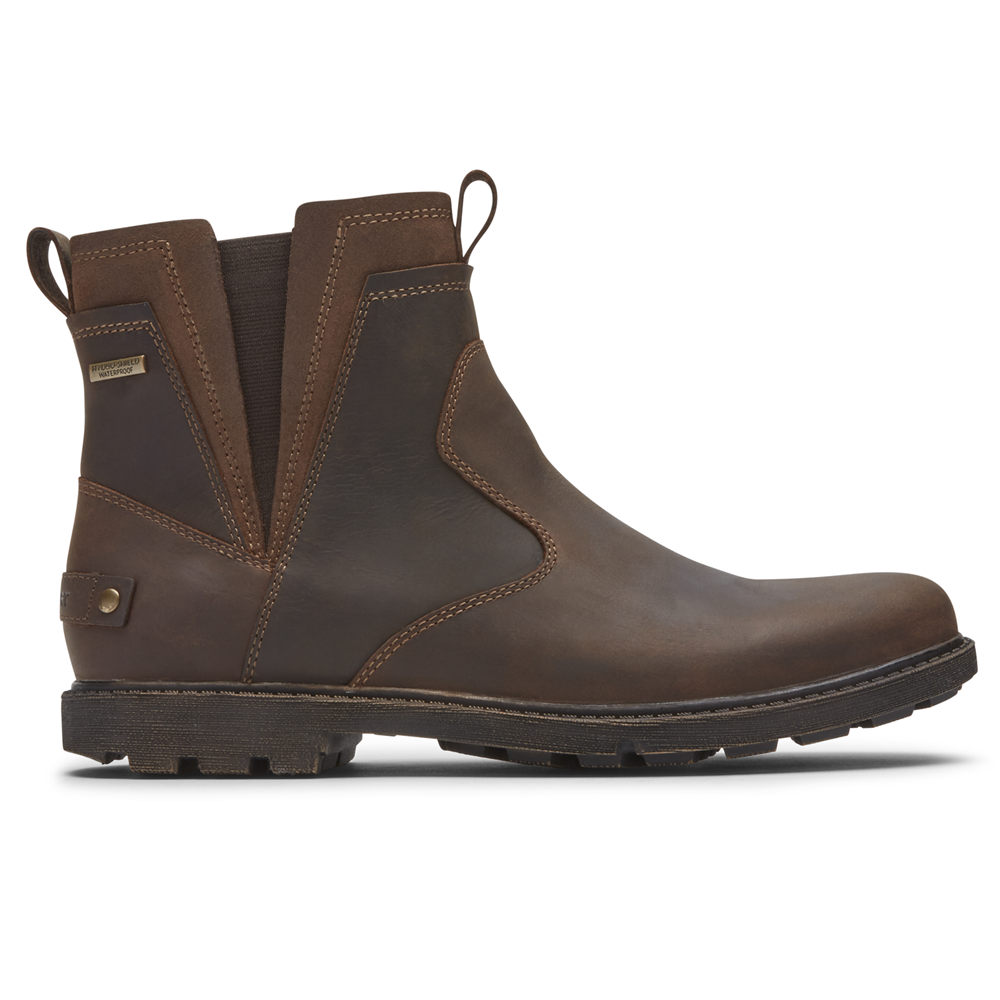 Botas Rockport Homem Marrom - Storm Surge Waterproof Chelsea - 87039YQUJ